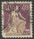 SUISSE / PERFORE N° 123 TYPE I OBLITERE - Gezähnt (perforiert)