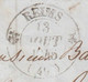 1845 -  Lettre Pliée De REIMS (cad Fleurons Simples) Vers LODEVE, Hérault - Cad Route De Moulins Et D'arrivée - 1801-1848: Precursors XIX