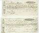 BASEL Zwei Wechsel 1821/1822 Schweiz Dusser Faesch Imhooff - Bills Of Exchange