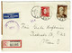 Ref 1546 - 1951 Registered Airmail Censored Cover - Norway 105 Ore Rate To Austria - Covers & Documents