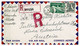 Ref 1546 - 1959 Registered Airmail Cover Edmonton Alberta Canada 35c Rate To Austria - Lettres & Documents