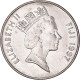 Monnaie, Fidji, Elizabeth II, 20 Cents, 1997, TTB+, Nickel Plaqué Acier, KM:53a - Fidji