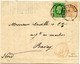 BELGIQUE - 28+30 OBLITERES TAD ERQUELINNES SUR LETTRE FRONTALIERE AVEC CORRESPONDANCE POUR BAVAY, 1877 - 1869-1883 Leopold II