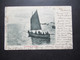 Frankreich Sage AK 1900 Promenade En Bateau / Kleines Segelboot / Jolle - Sailing Vessels