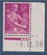 =Type Moissonneuse 12f Lilas N°1116 Neuf Sans Gomme En Coin De Feuille Daté 9.12.58 - 1957-1959 Oogst