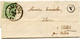 BELGIQUE - N°30 OBLITERE TAD LESSINES + BOITE RURALE V SUR LETTRE AVEC CORRESPONDANCE DE TEMPLEUVE , 1875 - 1869-1883 Leopold II