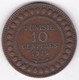 Protectorat Français . 10 Centimes 1916 A , En Bronze, Lec# 105 - Tunesien