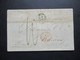 Italien 1860 Faltbrief Mit Inhalt Von Bologna - Bordeaux Roter Stempel E. Pont. 2 Pont Rückseitig 3 Stempel - Romagne