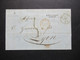 Italien 1854 Faltbrief Mit Inhalt Von Torino - Lyon Roter Stempel Sard 3 P. De Beauvoisin Abs. Stempel L2 F. Rignon E Ci - Sardegna