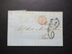 Italien 1854 Faltbrief Mit Inhalt Firenze (Florenz) - Paris Roter K2 Tosc 3 P. De Beauvoisin - Toscane