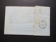 Italien 1854 Faltbrief Mit Inhalt Firenze (Florenz) - Paris Roter K2 Tosc 3 P. De Beauvoisin - Toscane