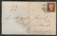 UK 1846 1d BRICK-RED  Numbered City Oval Cancel CHESTER -plate 61 -back CHESTER Black And RED Reception - WAX SEAL - Covers & Documents