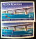 Romania 1972 # Mi 3031- 3033 Danube Bridges, Printed With Multiple Errors, Color ,offset Printing - Plaatfouten En Curiosa