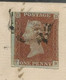 UK -1844 1d RED-BROWN - MALTESE CROSS Cancel - From HORNCASTLE To FOLKINGHAM - Reception At Back - - Briefe U. Dokumente