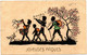 Silhouettes : Joyeuses Pâques : Groupes D'enfants Jouant De La Musique : Voir  Cachet Au Dos : Illustrateur à Identifier - Scherenschnitt - Silhouette