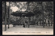 (RECTO / VERSO) LAVAL EN 1915 - N°122 - PROMENADE DE CHANGE - LE KIOSQUE A MUSIQUE - CAHET MILITAIRE - CPA - Laval