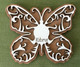 Wooden Butterfly Shaped Fridge Magnet Souvenir From Northern Cyprus Kibris - Tierwelt & Fauna