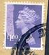 GB 1995, Machin 1 British Pound Bluish Violet, Very Fine Used On Piece, MAJOR VARIETY: During The Printing Process Part - Variétés, Erreurs & Curiosités