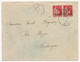 FRANCE - 21-7-40 - Enveloppe De ARNEKE (Nord) Affr. Paire 50 C Paix Oblit. Bezetztes / Gebiet / Nordfrankreich - Lettres & Documents