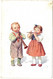 Illustrateur : Karl Feiertag : Couple D'enfants Jouant De La Musique : Flûte Et ? : 1912 : B. K. W. I. N°771-1 - Feiertag, Karl