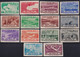 1936-406 CUBA REPUBLICA 1936 MLH ZONA FRANCA MATANZAS ZEPPELIN AVION AIRPLANE COMPLETE SET IMPERFORATED - Ungebraucht