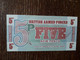 L39/60 BILLET 5 NEW PENCE . BRITISH ARMED FORCES - British Armed Forces & Special Vouchers