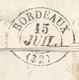 Delcampe - 1837 - Tonneins, Lot Et Garonne, Cad Type 12 Sur LAC  Vers Bordeaux - Décime Rural En Rouge - Boîte Rurale I - Mas - 1801-1848: Precursors XIX