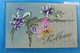 Delcampe - Celuloid Papillon. Handmade Handpainted Postcards  Vlinders Butterfly Lot X 4 Cpa - Met Mechanische Systemen