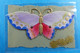 Delcampe - Celuloid Papillon. Handmade Handpainted Postcards  Vlinders Butterfly Lot X 4 Cpa - A Systèmes