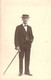 CPA Photo - Un Homme Avec Une Canne Et Un Chapeau Canotier - Photographie