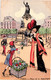 75 PARIS - Place De La République  - Illustrateur Charles NAILLOD Femme à Chapeau " (état: Pli Coin ) - Naillod