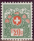 Schweiz Portofreiheit Zu#13B 20Rp. Ohne Kontrollnummern ** Postfrisch  Aus Sammlerbogen - Portofreiheit
