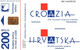 7578 Télécarte Collection CROATIE   ( Recto Verso)    Carte Téléphonique 200  Impuls - Kroatien