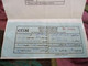 Egyptian Railway Sleeping Train Obsolete Ticket ( Aswan - Cairo) ..Rare..A Class - Monde