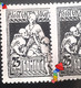Delcampe - Errors Romania 1921, Social Assistance Printed With Multiple Errors,. 3 Stamps UNUSED - Varietà & Curiosità