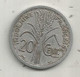 JC, MONNAIE, COLONIES, INDOCHINE FRANCAISE , 20 Centimes, 1945 , 2 Scans - Sonstige & Ohne Zuordnung