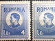 Errors Romania 1942 King Michael Of Romania Different Color Revenue Stamps Postal - Variedades Y Curiosidades