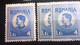 Errors Romania 1942 King Michael Of Romania Different Color Revenue Stamps Postal - Variedades Y Curiosidades