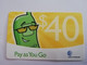 DOMINICA  $40,- PAY AS YOU GO  WITH TEXT DOMINICA RIGHT CORNER ** 10053 ** - Dominica