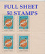 VIETNAM  1979  FULL SHEET OF 50 STAMPS  ALBERT EINSTEIN  **MNH    Réf GF - Albert Einstein