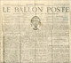 Etoile / N° 37 Càd PARIS (60) 8 NOV. 70 Sur BALLON POSTE N° 1 Daté Du 30 Octobre 1870 Comportant Un Très Bon Texte Polit - Guerra Del 1870