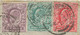 GB 1902, King EVII 1/2d, 1d, And 6d As Extremely Rare Three-color Mixed Franking (rarely 3rd Weight Class!!) On VF Cvr - Lettres & Documents