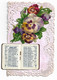 Belle C.p.a, Ajouré + Ajoutis Avec Un Calendrier Complet De 1913 -- Calendrier - CARTE FANTAISIE -- Fleurs -- Ajoutis - Formato Piccolo : 1901-20