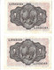 ESPAÑA: PAREJA CORRELATIVA 1 PESETA QUIJOTE. AÑO 1951. CON SERIE. EBC+. IDEAL. - 1-2 Pesetas