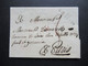 Frankreich Departement Conquis 86 Soignies Kleiner Faltbrief Ohne Inhalt Nach Paris Mit Ank. Stempel - 1792-1815: Conquered Departments