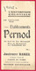 En L'état Image Publicitaire JOSEPHINE BAKER "J'ai Deux Amours...PARIS...PERNOD FILS" EXPOSITION COLONIALE Pub Publicité - Advertising