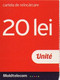 Recharge GSM - Moldavie - Moldtelecom - 20 Lei Rouge, 1/2 Format, Côté Gauche - Moldavie