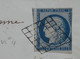 #17 FRANCE  BELLE LETTRE 25 09 1850 VERMENTON  POUR  AUXERRE  YONNE + CERES N°4 + VOISIN ++ AFFRANCH.  INTERESSANT - 1849-1850 Ceres