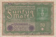 GERMANIA - 1919 BANCONOTE TEDESCA  - REPUBBLICA DI WEIMAR BANCONOTE - 50 FUNFZIG MARK - 50 Mark