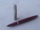 Vintage ! Authentic Crest Silver Cap Burgundy Fountain Pen Japan (#69) - Stylos